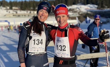 Marit og Gjømle på topp i Holmenkollmarsjen