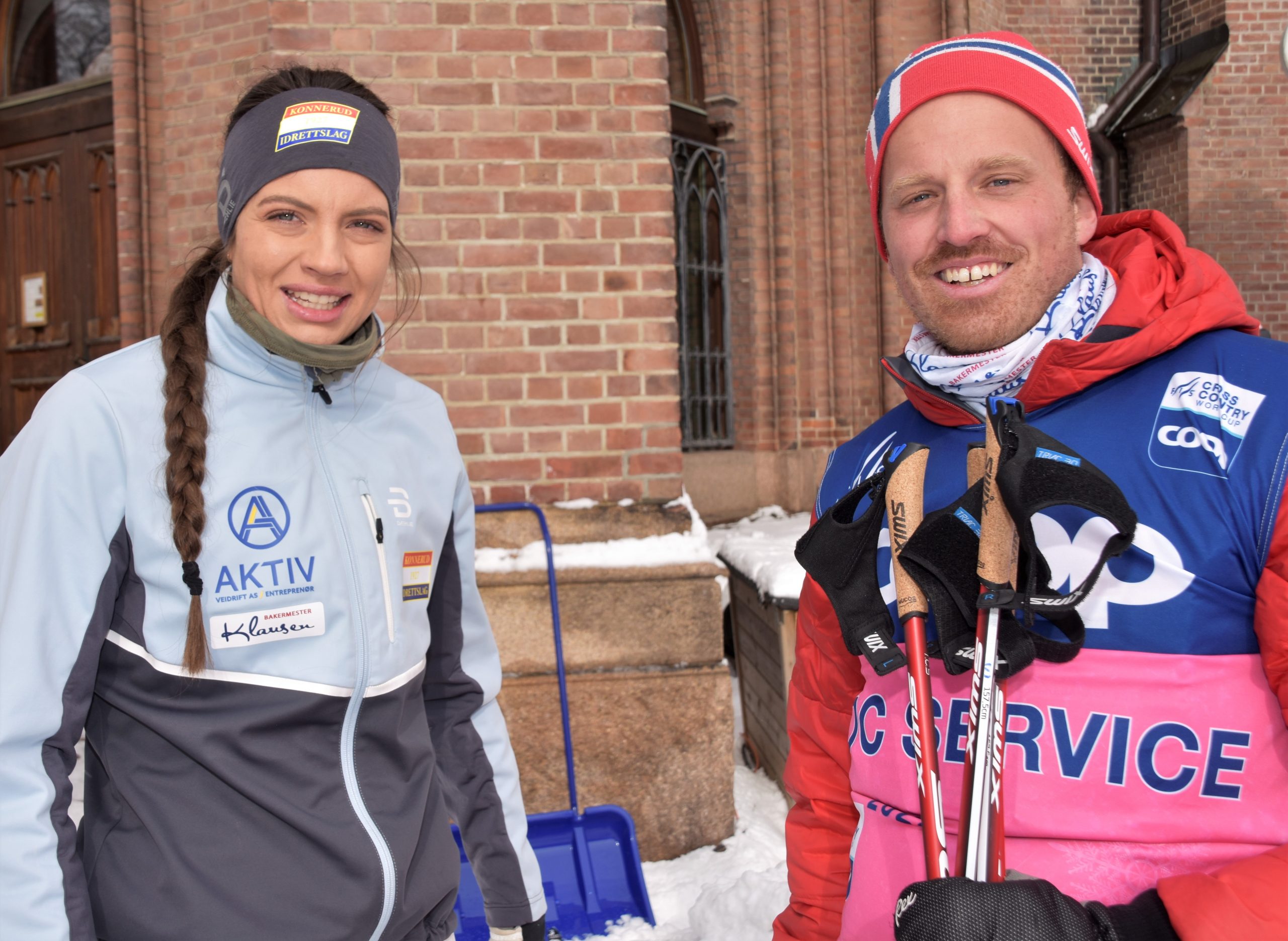 Kristine Stavås Skistad og trener Lage Sofienlund